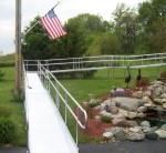 Commercial Ramps - Aluminum Ramp with American Flag